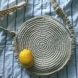 Handmade Crossbody straw bag